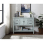 Modern Console Table Sofa Table for Living Room with 4 Drawers, 1 Cabinet and 1 Shelf