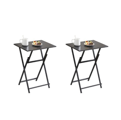 2 Pcs Folding TV Tray Table Set