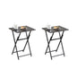 2 Pcs Folding TV Tray Table Set