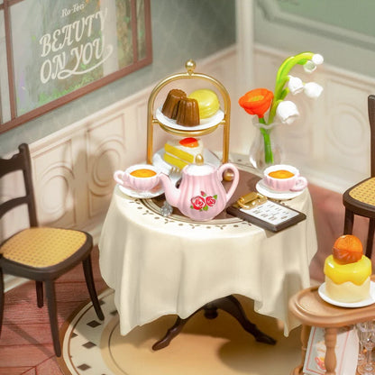 Rolife Sweet Sips Tea DIY Plastic Miniature House, Only Supports TK And Independent Website Platforms