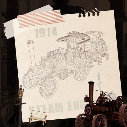 ROKR Steam Engine Mechanical 3D Wooden Puzzle, Only Supports TK And Independent Website Platforms