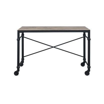 ACME Oklarth Writing Desk In Rustic Oak & Black Finish OF00103