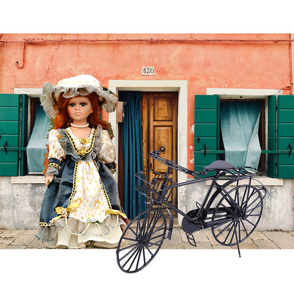 1:12 Miniature Metal Bike Bicycle Doll House Dollhouse Decoration Accessory