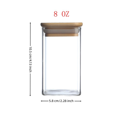 12 Pcs Square Spice Jars With 72 Stickers, Kitchen Pepper Jars For Salt Seasoning, Snacks, Tea, Coffee