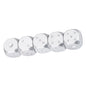 5pcs Aluminium Alloy Table Game Poker Games Dices Set with Storage Box (Silver Square Box)