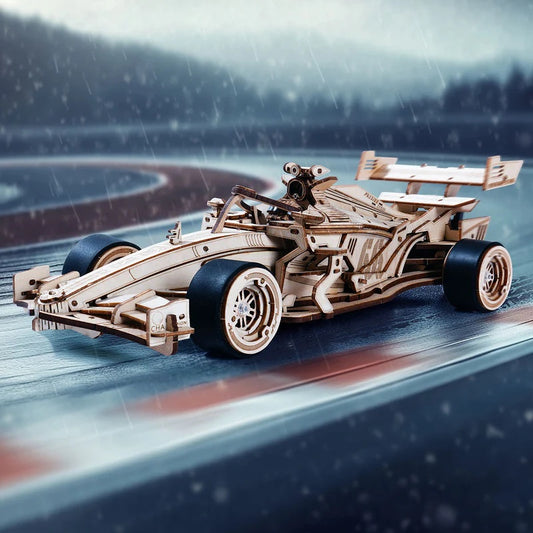 ROKR Racing Car 3D Wooden Puzzle Only Supports TK And Independent Station Platforms