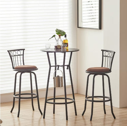 Metal Backrest Bar Chair