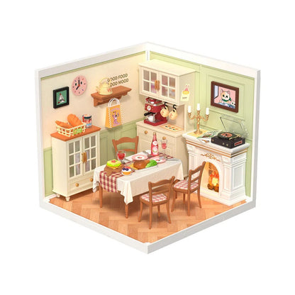 Rolife Warm Dining Room Plastic DIY Miniature House, Only Supports TK And Independent Site Sales