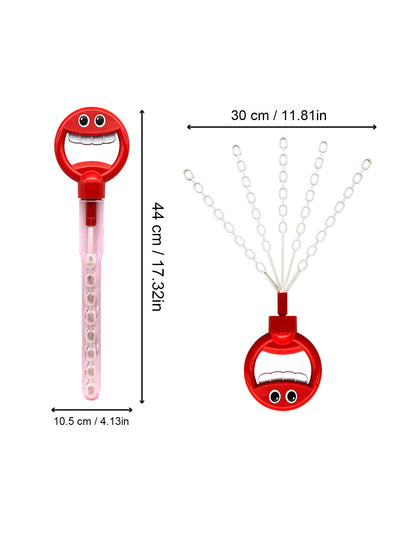 Cute Smiling Face Retractable Children's Bubble Stick