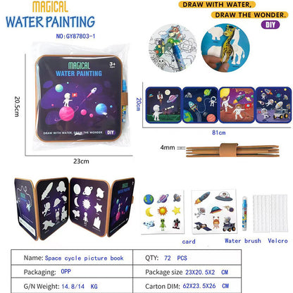 Children's Magic Water Drawing Book, Repeated Graffiti Coloring Book, Boys And Girls' Drawing Book Magic Book