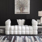 62.2length ,35.83 Deepth ,human Body Structure For USA People, Marshmallow Sofa,boucle Sofa ,BLACK Color, 2 Seater