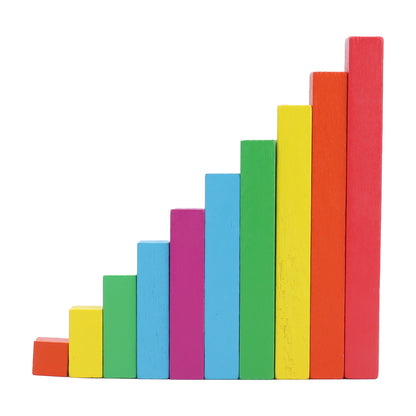 Wooden Counting Sticks Colorful Cuisenaire Rods Individual Kit for Children Counting Homeschool Supplies