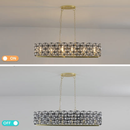 Modern Champagne Gold Oval Crystal Chandelier Unusable Platform - Temu