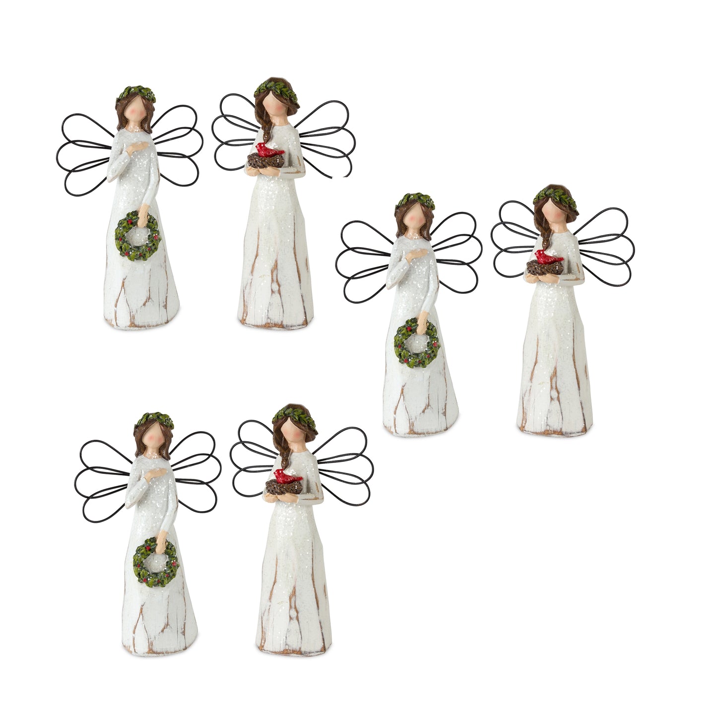 Angel (Set of 6) 7"H Resin