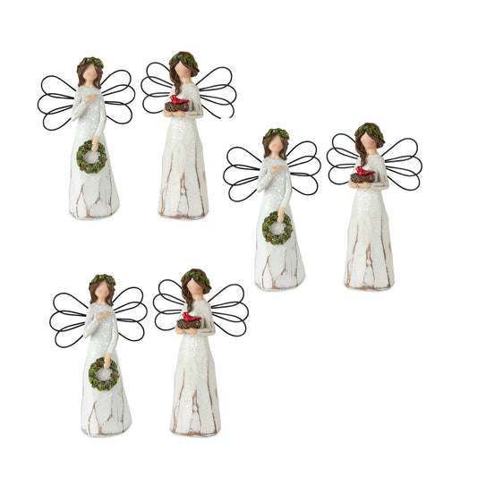 Angel (Set of 6) 7"H Resin