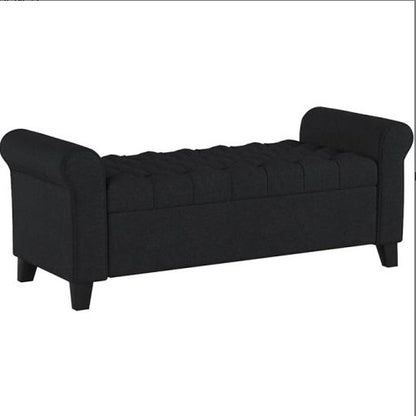 HAYES ARMED STORAGE BENCH