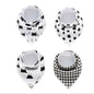 4pcs Lot Bibs Burp Cloth Print Arrow Wave Triangle Baby Bibs Cotton Bandana Accessories