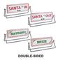 Reversable Santa Sign (Set of 2) 12.75"L x 4.75"H Iron