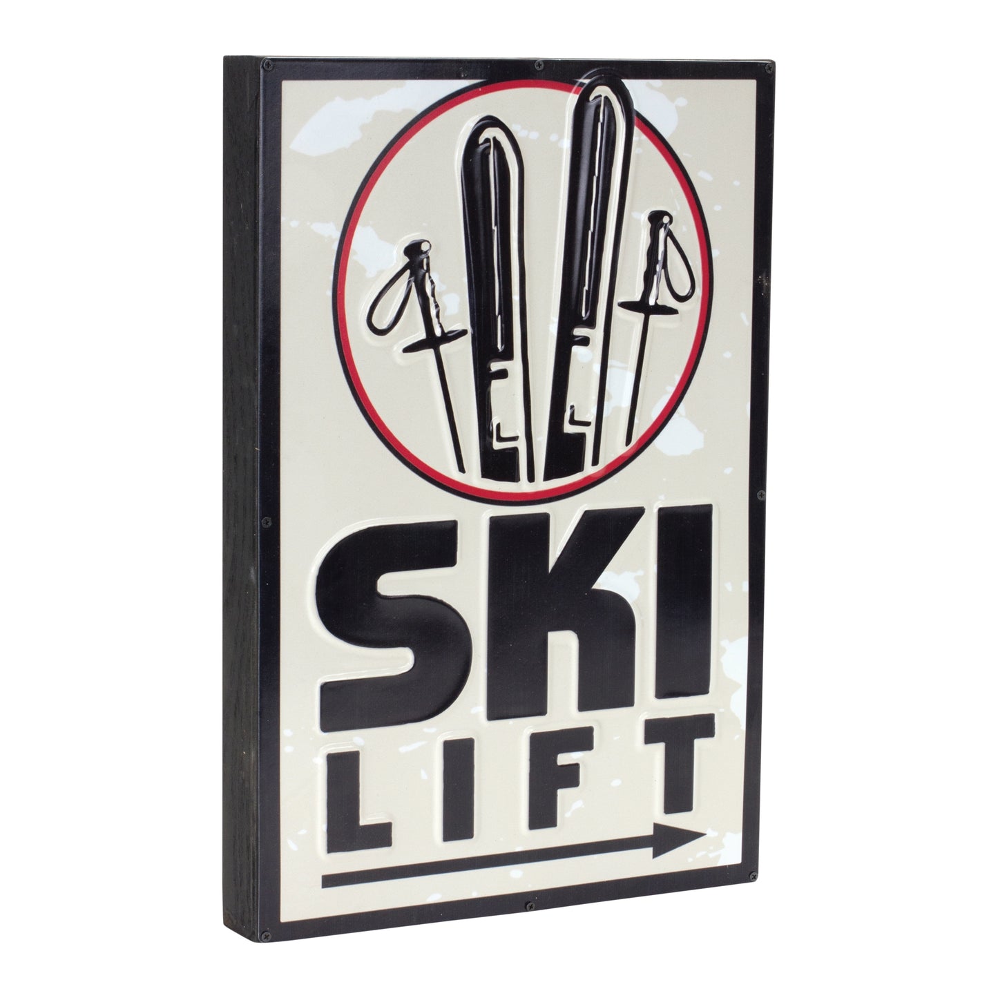 Ski Lift Sign 10.75"L x 15.75"H MDF/Tin