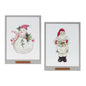 Santa and Snowman Frame (2 Asst) 10.5"L x 14"H MDF