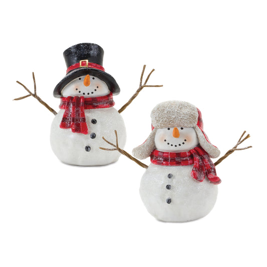 Snowman (2 Asst) 6"H Resin