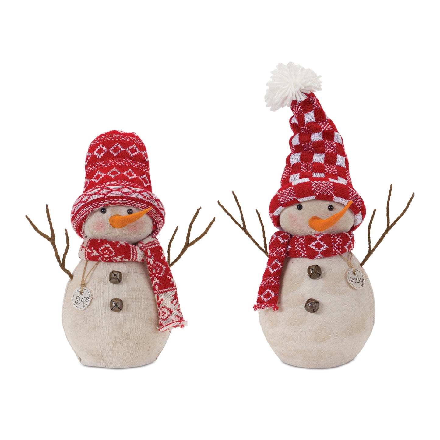 Snowman (2 Asst) 12.25"H, 15.25"H Foam/Fabric