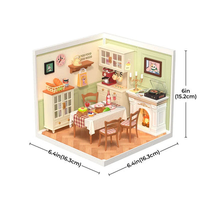 Rolife Warm Dining Room Plastic DIY Miniature House, Only Supports TK And Independent Site Sales