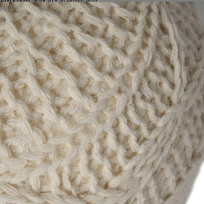 Malibu Knitted Wool 20 X 20 Round Pouf