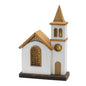 LED Church 12"H Wood 2 AA Batteries, Not Included or USB Cord Included