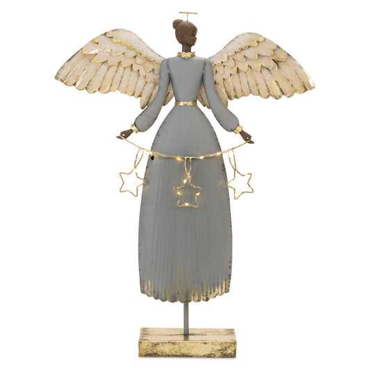 Angel w/Stars 21"H Iron 2 AAA Batteries, Not Included