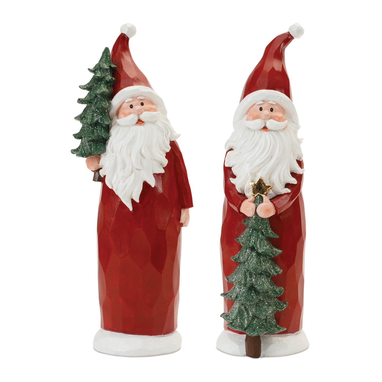 Santa (2 Asst) 15"H Resin