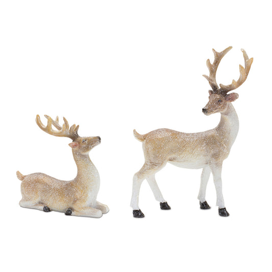 Deer (2 Asst) 3.5"H, 5.5"H Resin