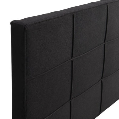 Upholstered Platform Bed Frame With Linen Headboard
