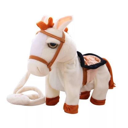 Funny Toys  Electric Walking Unicorn Plush Toy Stuffed Animal Horse Music Doll For Children Christmas Gifts