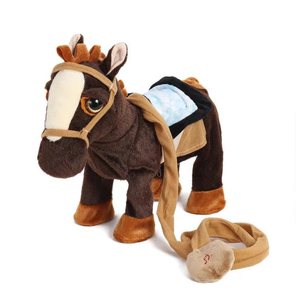 Funny Toys  Electric Walking Unicorn Plush Toy Stuffed Animal Horse Music Doll For Children Christmas Gifts
