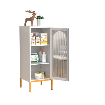 Fluted Glass Door Cabinet