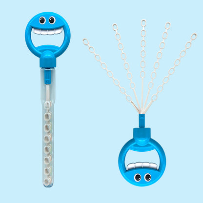 Cute Smiling Face Retractable Children's Bubble Stick