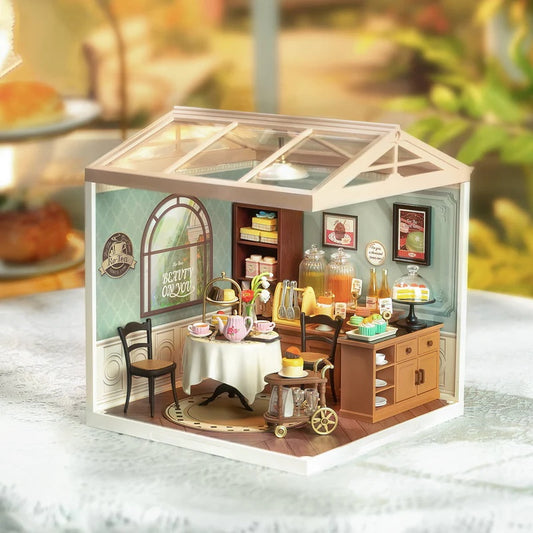 Rolife Sweet Sips Tea DIY Plastic Miniature House, Only Supports TK And Independent Website Platforms