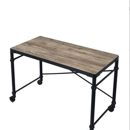 ACME Oklarth Writing Desk In Rustic Oak & Black Finish OF00103