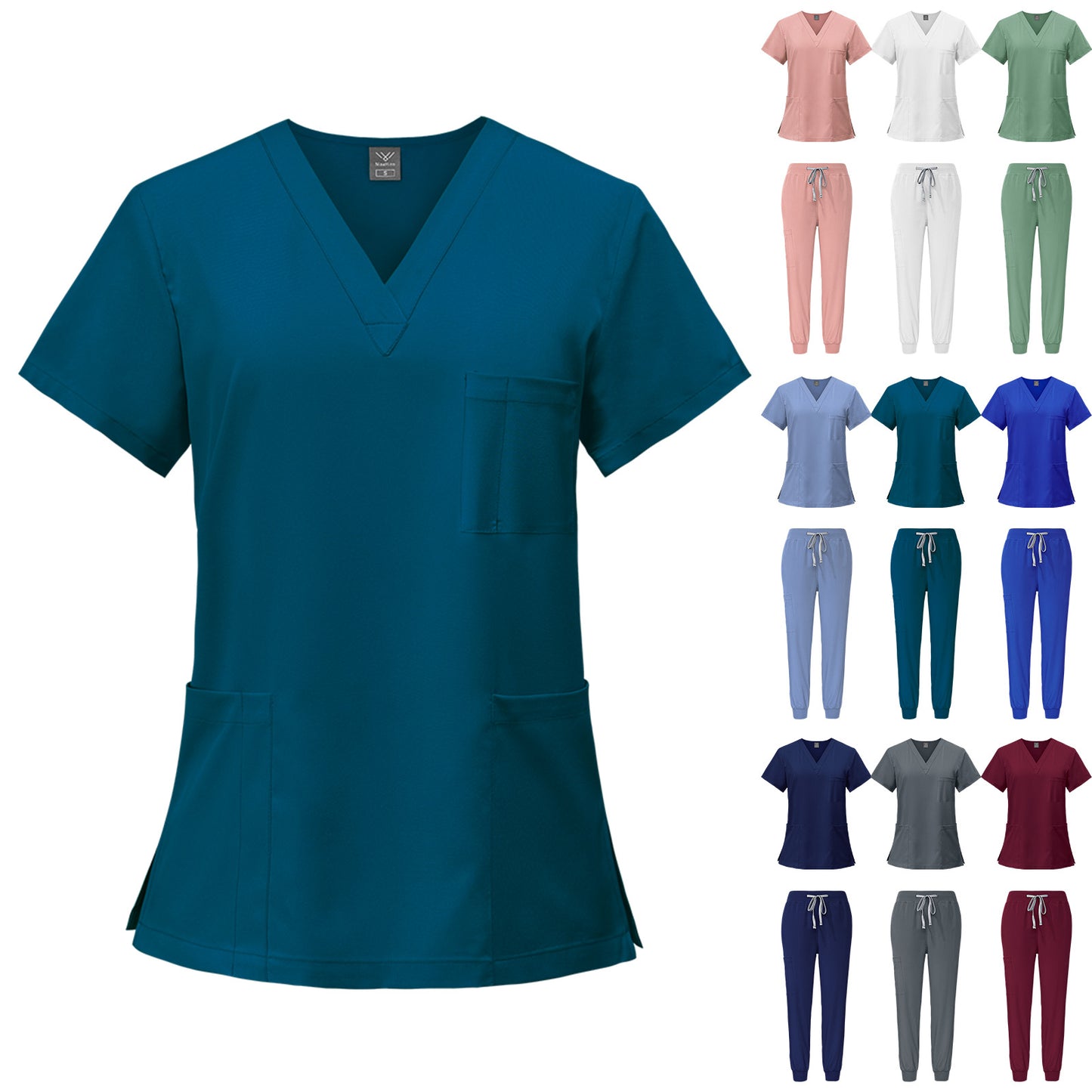 Quick-drying short-sleeved surgical gown for dental nurses and doctors