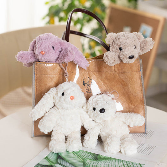 Cute plush animal pendant keychain car keychain doll pendant