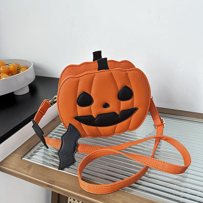 Halloween funny pumpkin bag fashionable and versatile shoulder crossbody