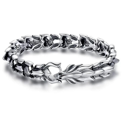 Dragon head bracelet zinc alloy retro