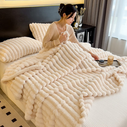 Plush blanket thick flannel cover blanket milk velvet blanket