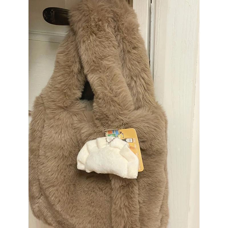 Funny plush doll school bag pendant