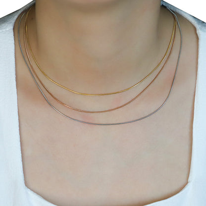 Stainless steel basic chain does not fade necklace DIY round snake bone chain jewelry chain