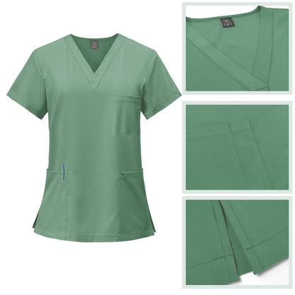 Quick-drying short-sleeved surgical gown for dental nurses and doctors