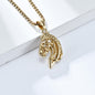 Retro Hollow Horse Head Necklace Unisex Style Art Line Abstract Horse Head Pendant Ready in Stock