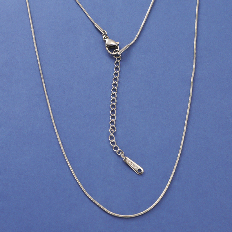 Stainless steel basic chain does not fade necklace DIY round snake bone chain jewelry chain