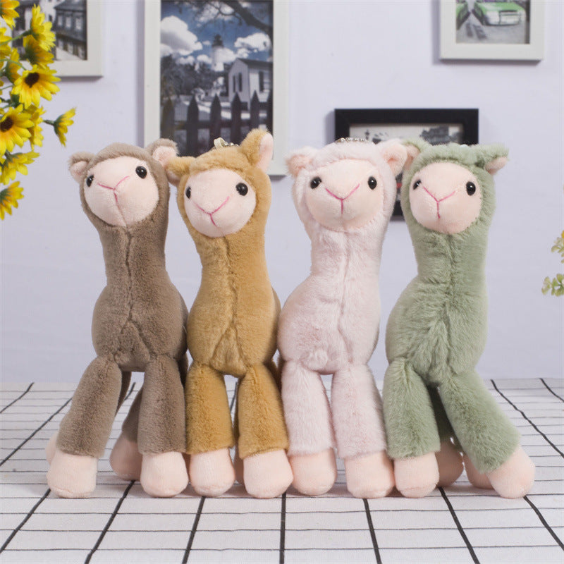Grass mud horse alpaca plush doll bag pendant lamb doll grab machine doll wedding event gift